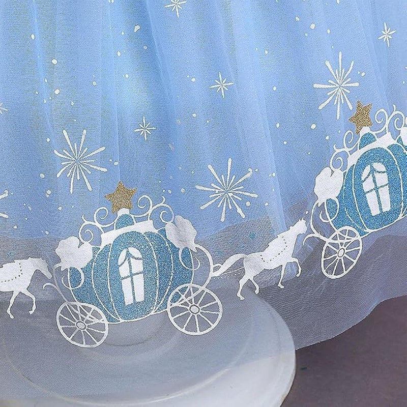 Girls Princess Cinderella Costume Dress Gown Age 5-6 (CN 130)