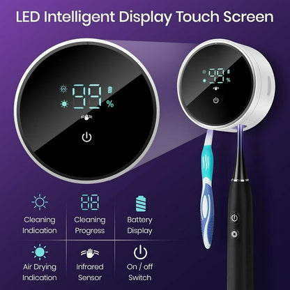Smart Wall Mounted Toothbrush Holder & Cleaner