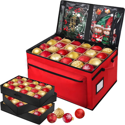 Premium Christmas Ornament Storage Container