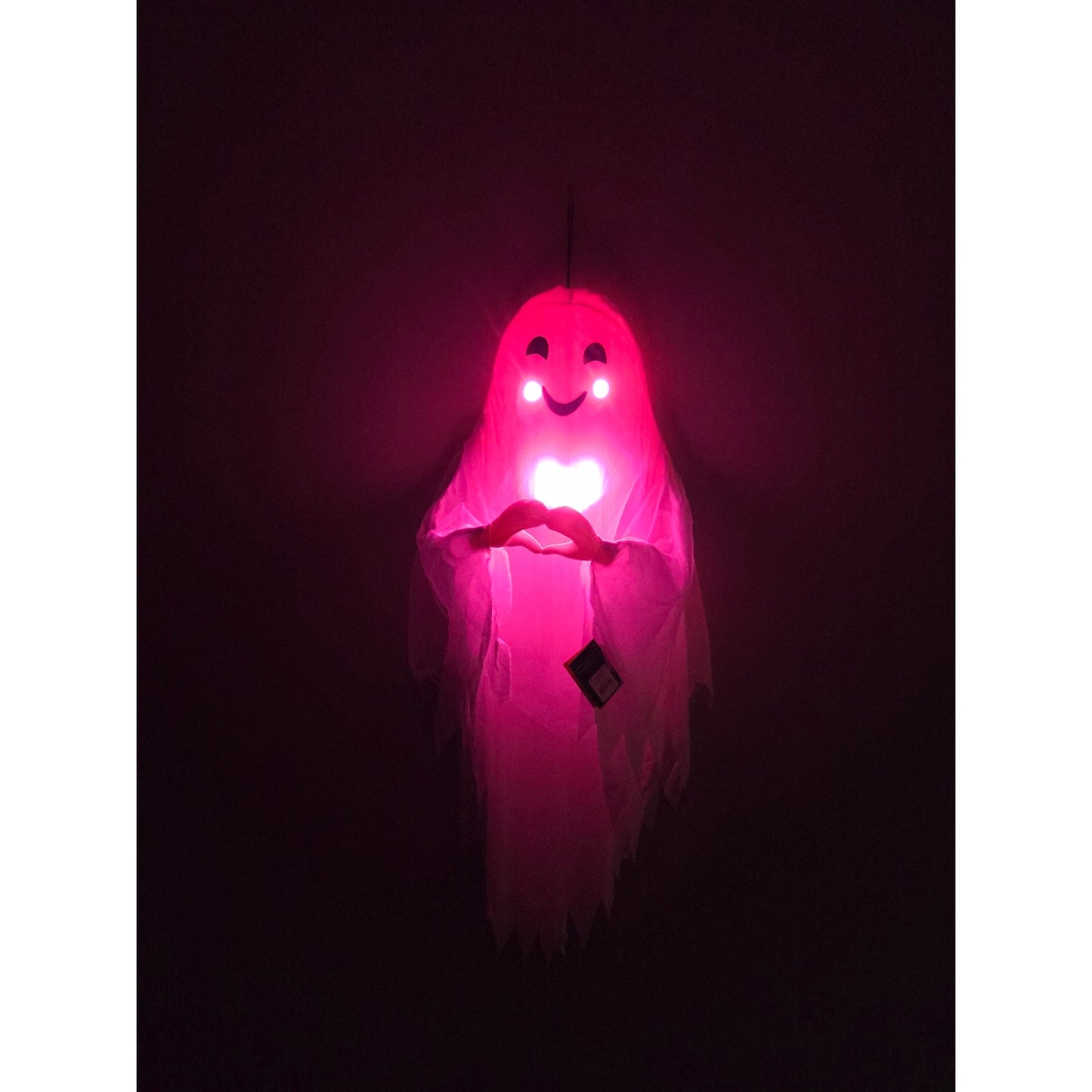 42" Beating Heart Ghost Light & Sound Halloween Decorative Prop White Hyde and EEK!