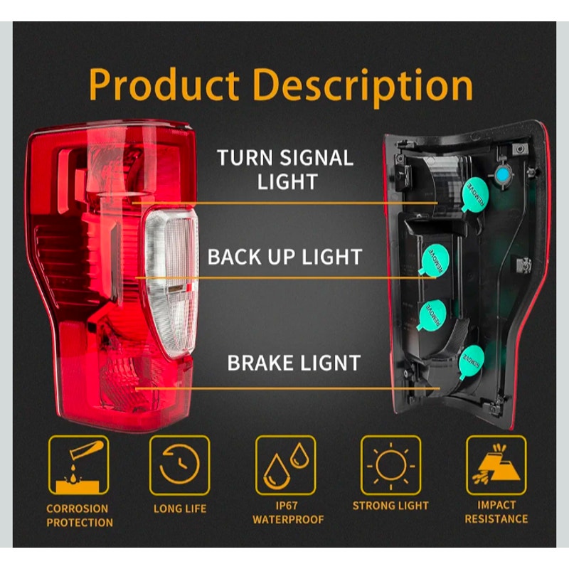 Ford truck Left Driver Side Rear Tail Light Assembly