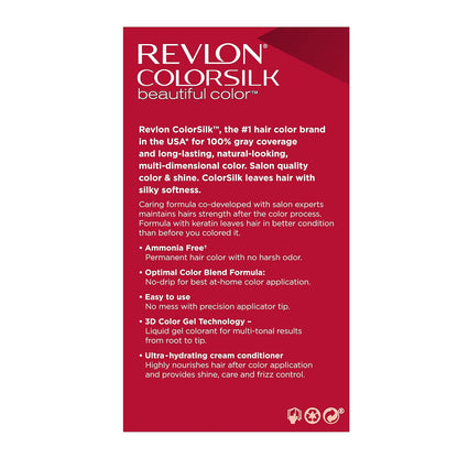 Revlon Colorsilk Permanent Hair Color 033 Soft Brown Ammonia Free Sealed Box