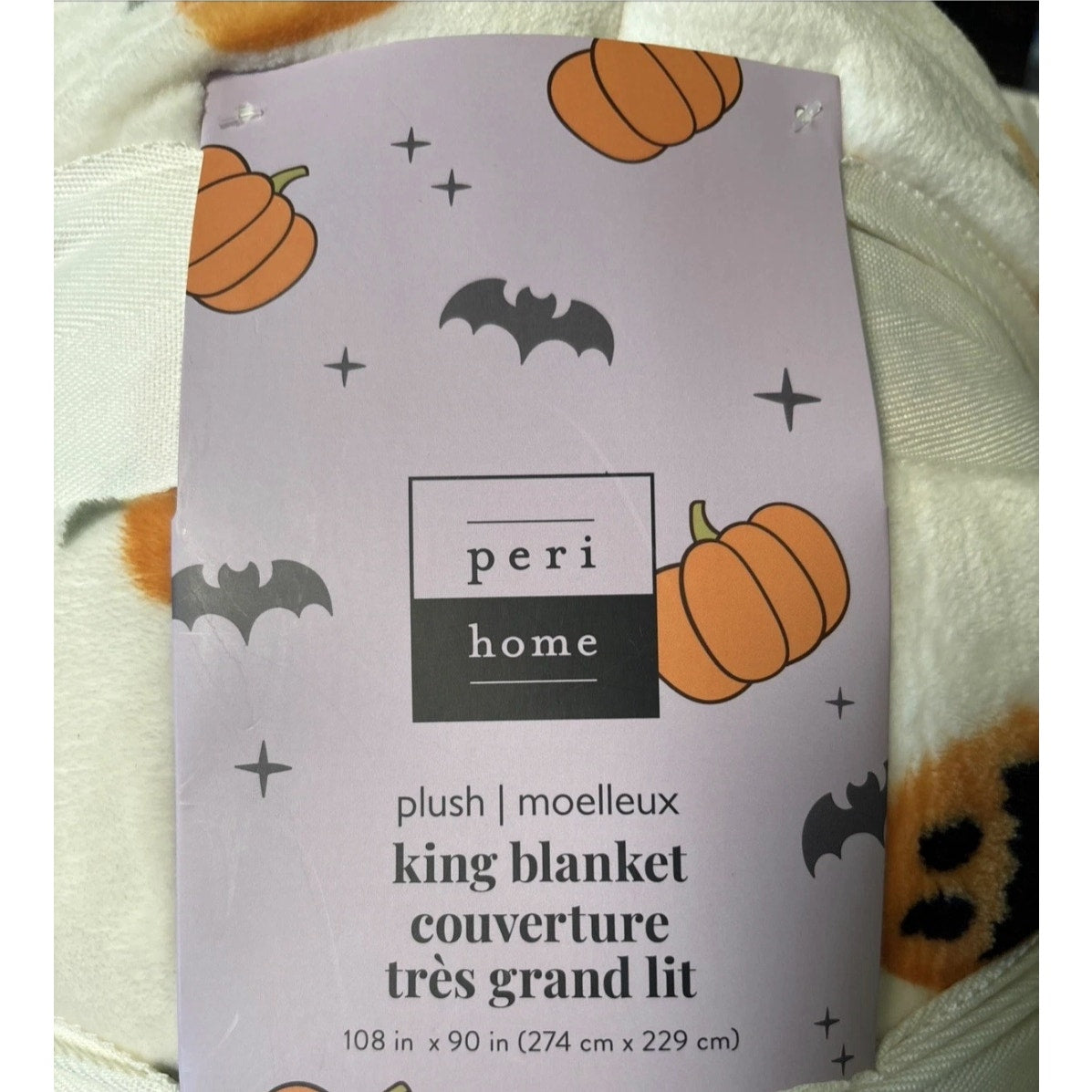 New Peri Home Plush Pumpkin King Size Blanket