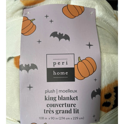 New Peri Home Plush Pumpkin King Size Blanket