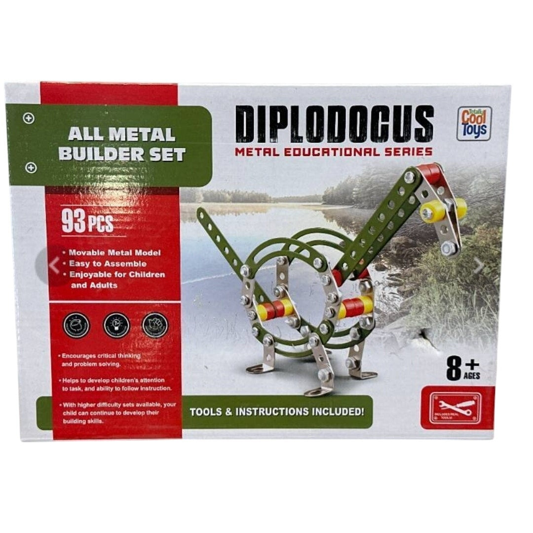 Diplodocus Metal Erector Set 93pc Creative STEM Toy
