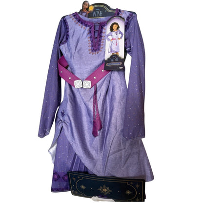Disney Wish Asha Adventure Dress Fits Children Size Small 4 to 6x