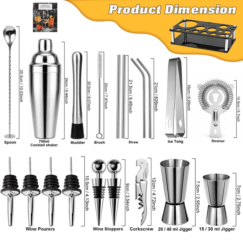 New 20 pc Cocktail Shaker Set