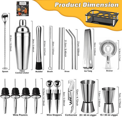 New 20 pc Cocktail Shaker Set