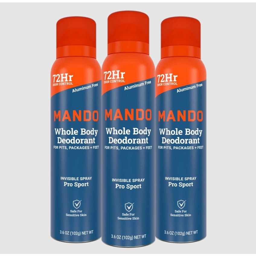 Lume Mando Whole Body Deodorant Pro Sport Invisible Spray Set of 3