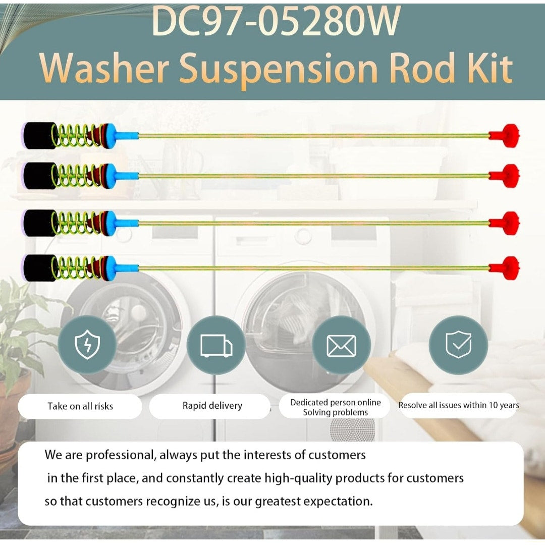 DC97-05280W DC97-16350U Washer Suspension Rod Assembly Damper Kit Fits Samsung