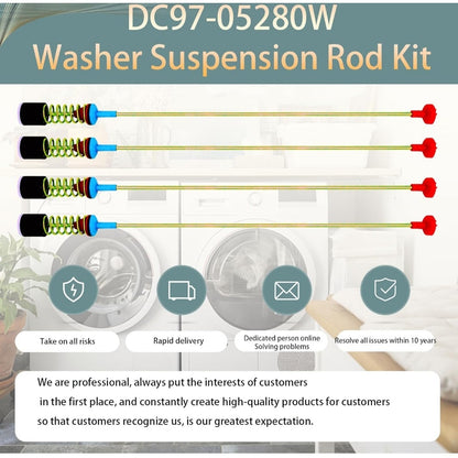 DC97-05280W DC97-16350U Washer Suspension Rod Assembly Damper Kit Fits Samsung