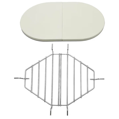 Ceramic Heat Reflector Plates and Roaster Drip Pan Racks