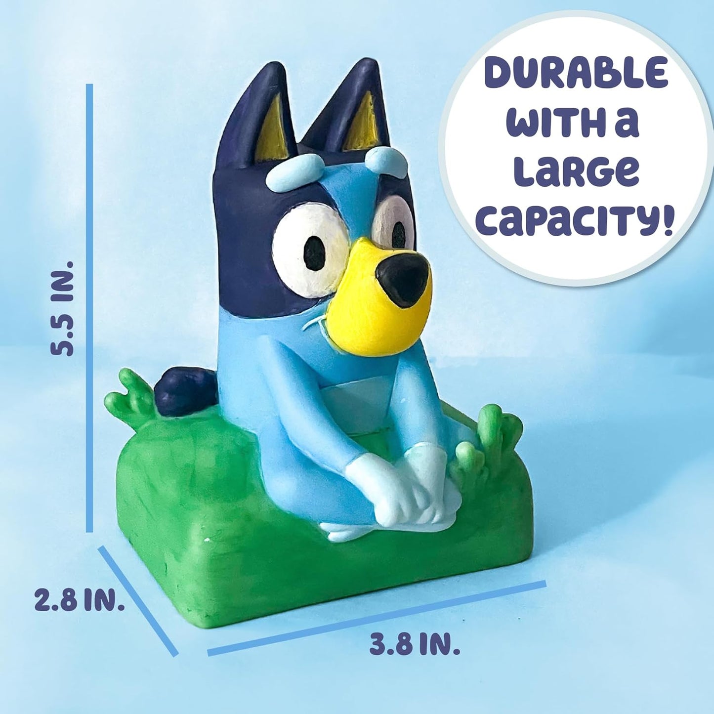 Bluey Paint Your Own Bank Includes 6 Paints Stickers Vinyl Piggy Bank for Kids