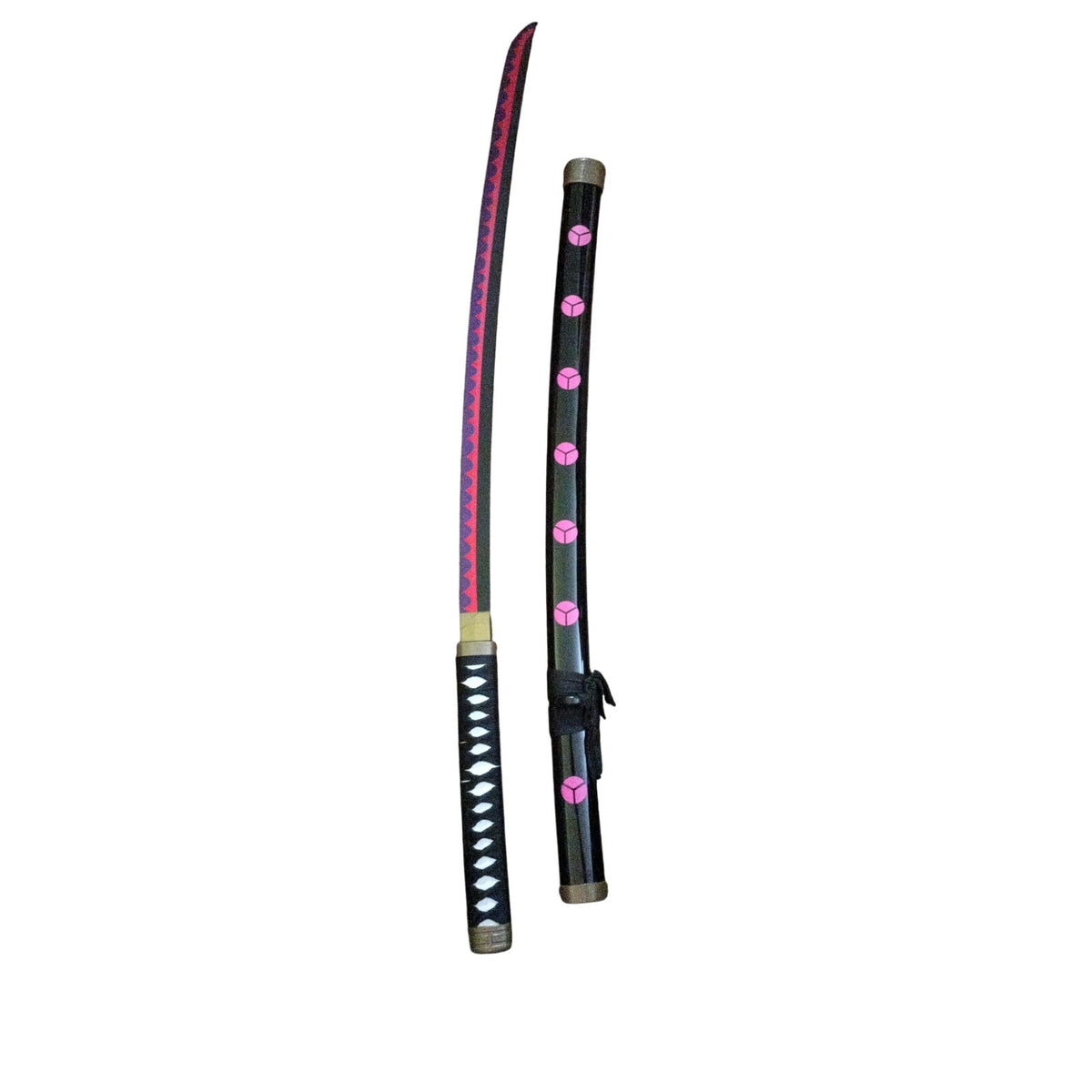 One Piece Roronoa Zoro Shusui WOOD Katana w/ Plastic Scabbard Great for Halloween