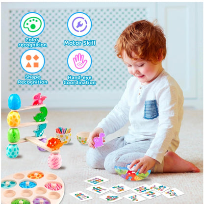 Aliex 4 in 1 Montessori Dinosaur Toy Set 12+ Months