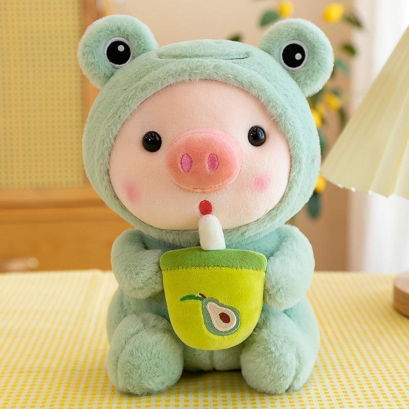 Boba Pig Stuffed Animal Soft Plushie Gift for Girls & Boys