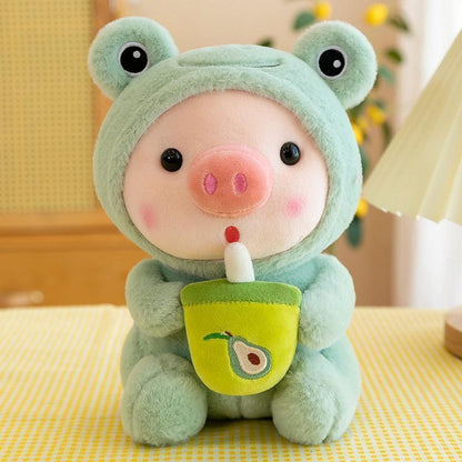 Boba Pig Stuffed Animal Soft Plushie Gift for Girls & Boys