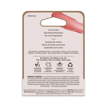 BURT'S BEES HIBISCUS TINTED LIP BALM (0.15 OZ TUBE)