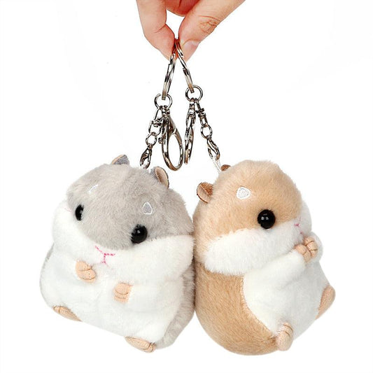 Cute Hamster Backpack Charm Keyring for Animal Lovers
