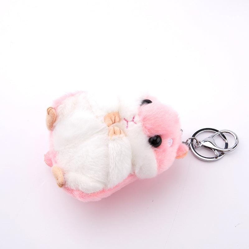 Cute Hamster Backpack Charm Keyring for Animal Lovers