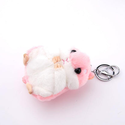 Cute Hamster Backpack Charm Keyring for Animal Lovers