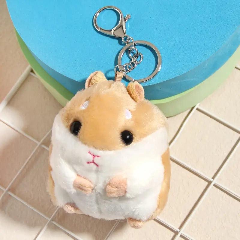 Cute Hamster Backpack Charm Keyring for Animal Lovers