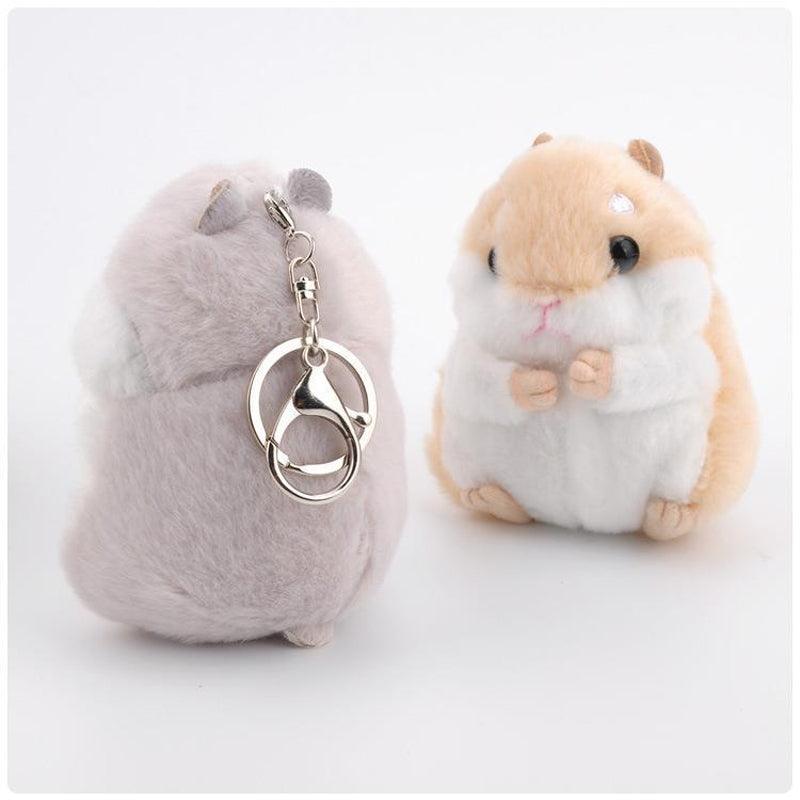 Cute Hamster Backpack Charm Keyring for Animal Lovers