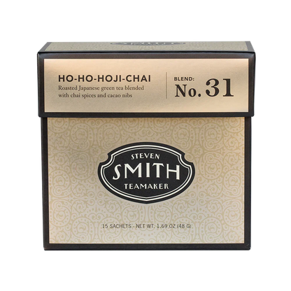 SMITH TEAMAKER - HO-HO-HOJI-CHAI SEASONAL GREEN TEA BLEND NO. 31 (15 TEA BAGS, 1.69 OZ)