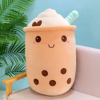 Boba Tea Plush Pillow Cute Bubble Tea Stuffed Animal Toy
