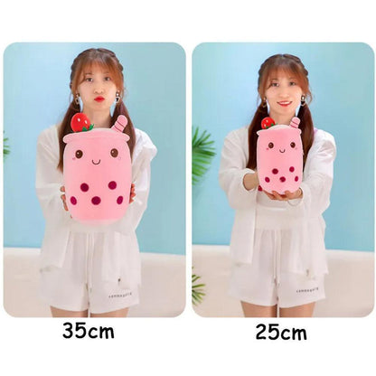 Boba Tea Plush Pillow Cute Bubble Tea Stuffed Animal Toy