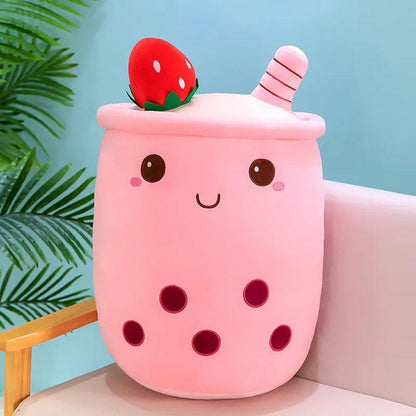 Boba Tea Plush Pillow Cute Bubble Tea Stuffed Animal Toy