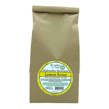 Lemon Scour Dishwasher Detergent - 100% Natural & Effective, 58 Loads