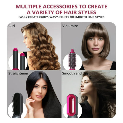 Hair Dryer Brush Set,5 in 1 Hot Air Brush Negative Ionic Hair Styling