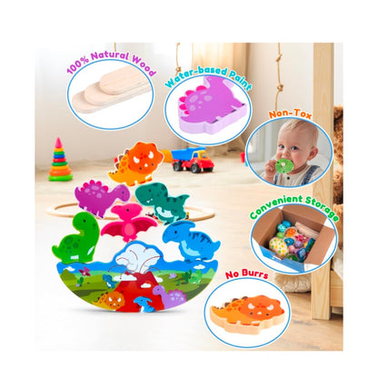Aliex 4 in 1 Montessori Dinosaur Toy Set 12+ Months