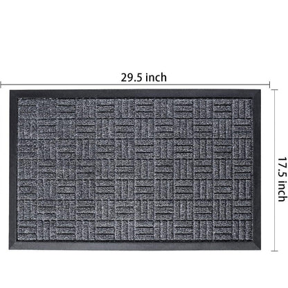 New All-Weather Door Floor Mat for Indoor or Outdoor 17.5 x 29.5"