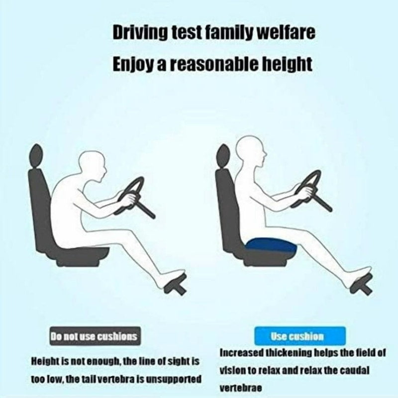 Adult Car Booster Seat Cushion Raise The Height for Short People Driving