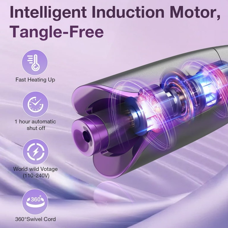 NEXPURE Automatic Curling Iron, 1" Ionic Deep Waver Hair Curler