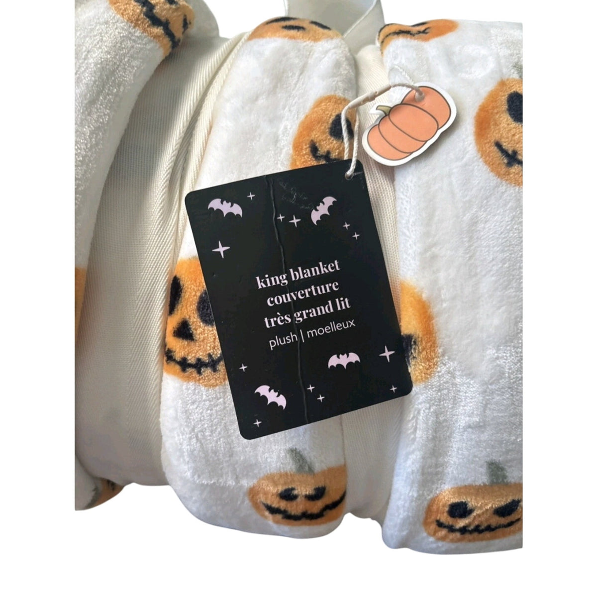 New Peri Home Plush Pumpkin King Size Blanket