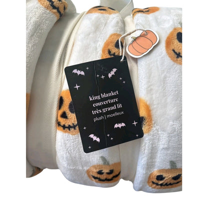 New Peri Home Plush Pumpkin King Size Blanket