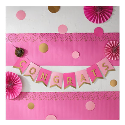 Hallmark Crayola Color Pop Party Decorations Set Pink and Gold