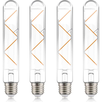 T10 Dimmable Vintage LED Edison Tubular Set of 4