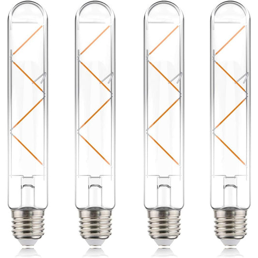 T10 Dimmable Vintage LED Edison Tubular Set of 4