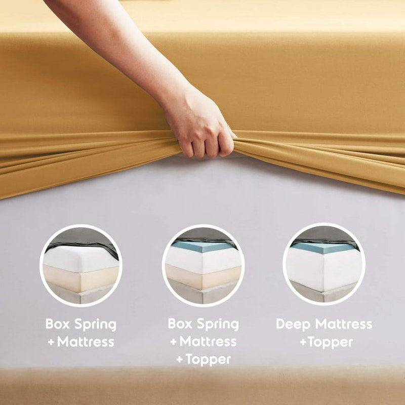 Queen Sheet Set 1800 Series Microfiber Extra Deep Pocket Sheets