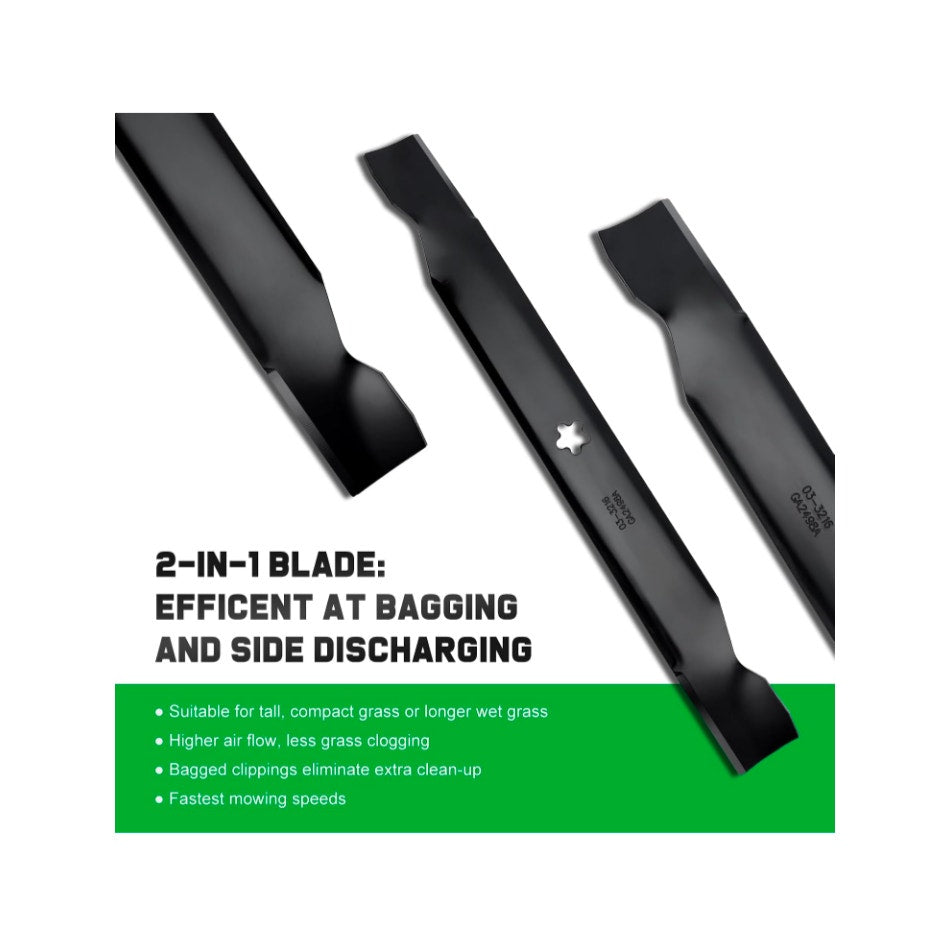 High Lift 5 Star Replacement Blades for Craftsman 42 inch Mower