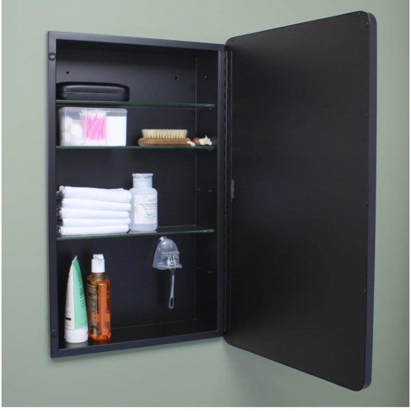 14x24 Rounded Rectangle Recessed Bathroom Medicine Cabinet