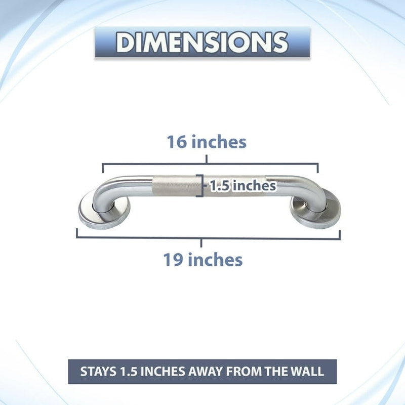 1.5" Dia Bathroom Safety Grab Bar ADA Handrail Shower 304 Stainless Steel Set of 2