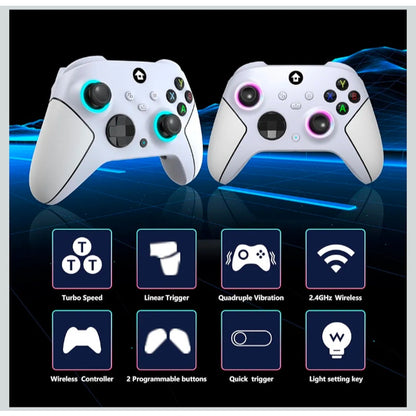Wireless 2.4GHz Controller with 7 Colors RGB Light for Xbox