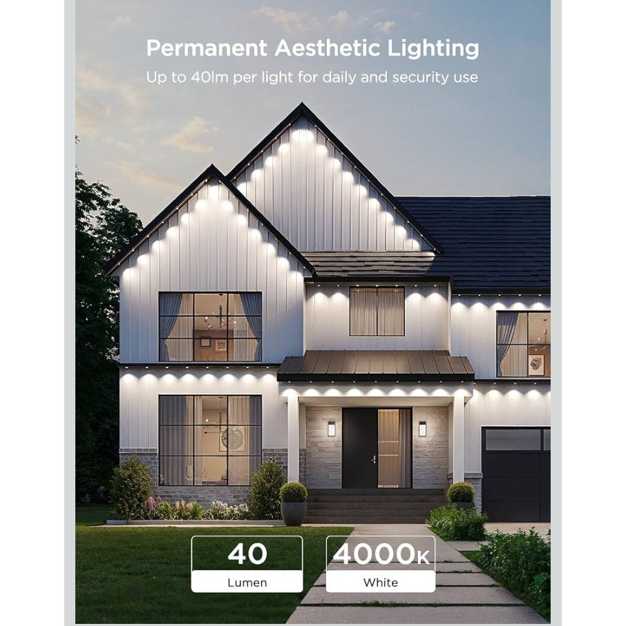 Govee Permanent Outdoor Lights 2, 50ft RGBIC Outdoor Lights with 100 Modes