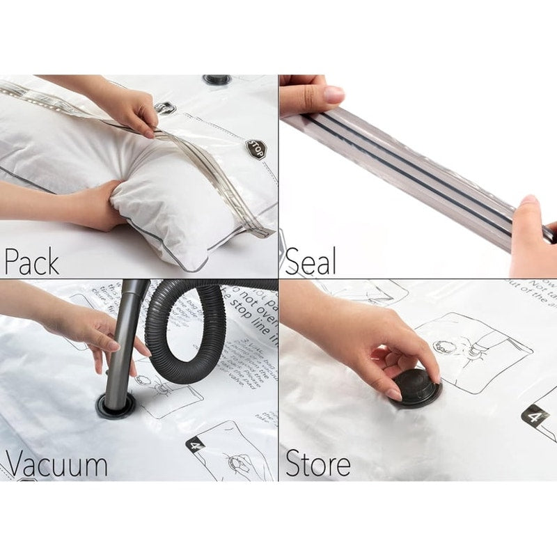 Vacuum Storage Bag Set Space Saver Sealer Compression Bags Variety 15 Pack