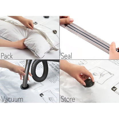 Vacuum Storage Bag Set Space Saver Sealer Compression Bags Variety 15 Pack